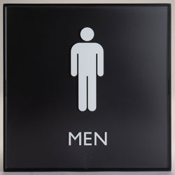 Lorell Men's Restroom Information Sign Surface Mountable 8"W x 8"L x 8"H (LLR-LLR02658)