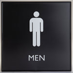 Lorell Men's Restroom Information Sign Surface Mountable 8