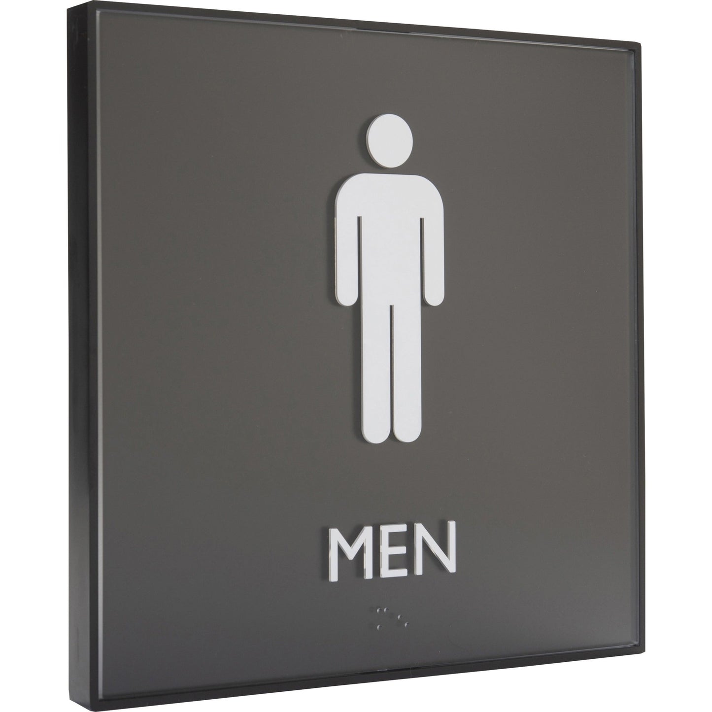 Lorell Men's Restroom Information Sign Surface Mountable 8"W x 8"L x 8"H (LLR - LLR02658) - SchoolOutlet