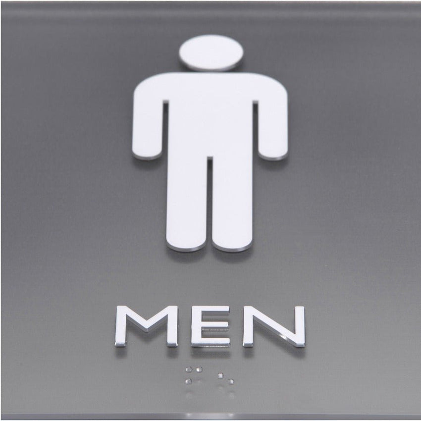 Lorell Men's Restroom Information Sign Surface Mountable 8"W x 8"L x 8"H (LLR - LLR02658) - SchoolOutlet