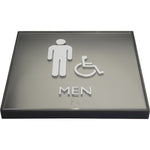Lorell Men's Handicap Restroom Information Sign Surface Mountable 8
