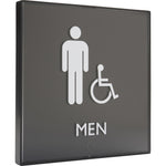 Lorell Men's Handicap Restroom Information Sign Surface Mountable 8