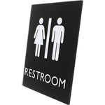 Lorell Unisex Restroom Information Sign Surface Mountable 6.4