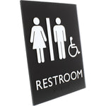 Lorell Unisex Handicap Restroom Information Sign Surface Mountable 6.4