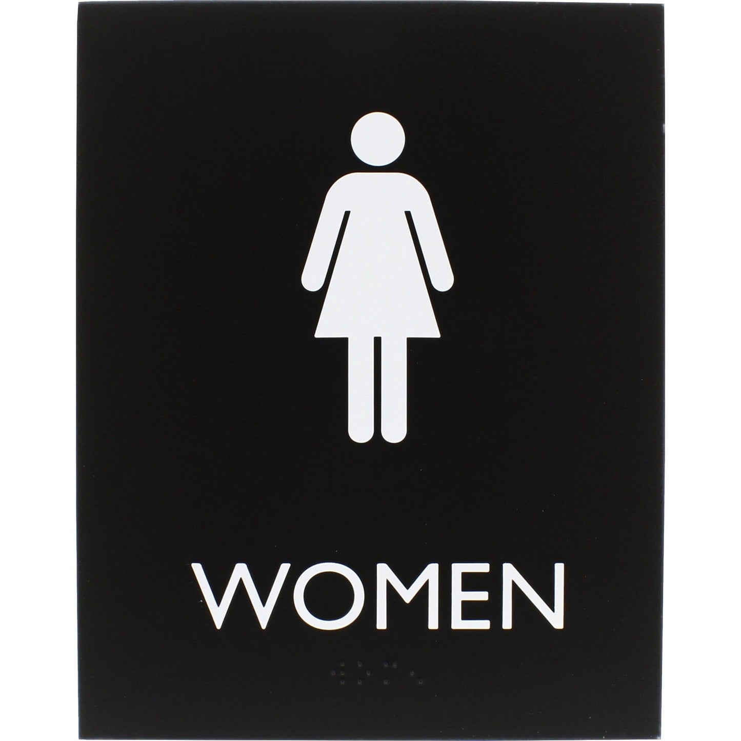 Lorell Women's Restroom Information Sign Surface Mountable 6.4"W x 6.4"L x 8.5"H (LLR - LLR02665) - SchoolOutlet