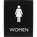 Lorell Women's Restroom Information Sign Surface Mountable 6.4