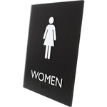 Lorell Women's Restroom Information Sign Surface Mountable 6.4