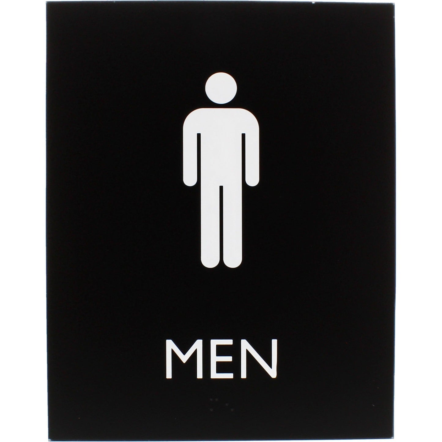 Lorell Men's Restroom Information Sign Surface Mountable 6.4"W x 6.4"L x 8.5"H (LLR - LLR02667) - SchoolOutlet
