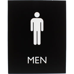 Lorell Men's Restroom Information Sign Surface Mountable 6.4"W x 6.4"L x 8.5"H (LLR-LLR02667)