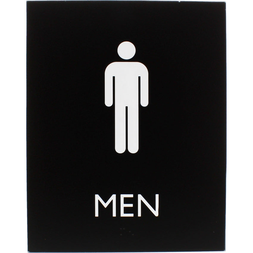 Lorell Men's Restroom Information Sign Surface Mountable 6.4"W x 6.4"L x 8.5"H (LLR - LLR02667) - SchoolOutlet