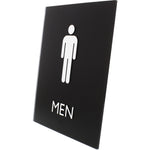 Lorell Men's Restroom Information Sign Surface Mountable 6.4