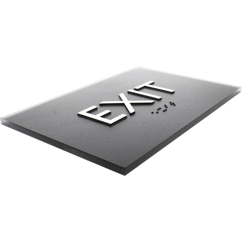 Lorell Exit Information Sign Surface Mountable 4.5"W x 4.5"L x 6.8"H (LLR - LLR02671) - SchoolOutlet