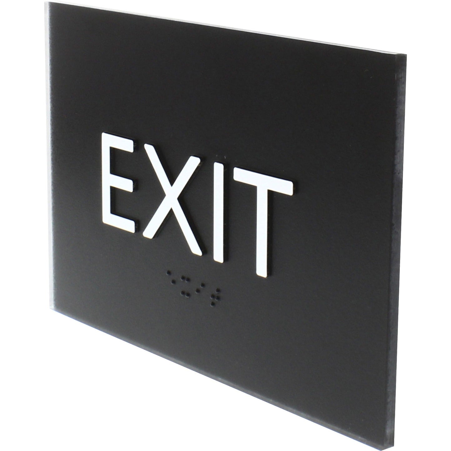 Lorell Exit Information Sign Surface Mountable 4.5"W x 4.5"L x 6.8"H (LLR - LLR02671) - SchoolOutlet