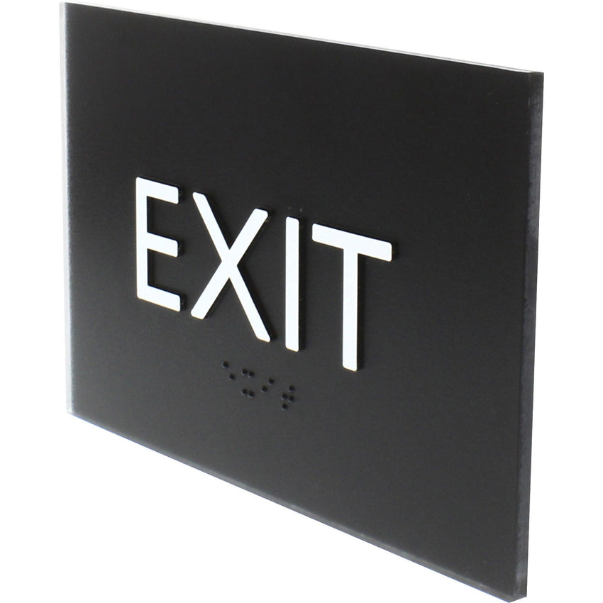 Lorell Exit Information Sign Surface Mountable 4.5"W x 4.5"L x 6.8"H (LLR - LLR02671) - SchoolOutlet