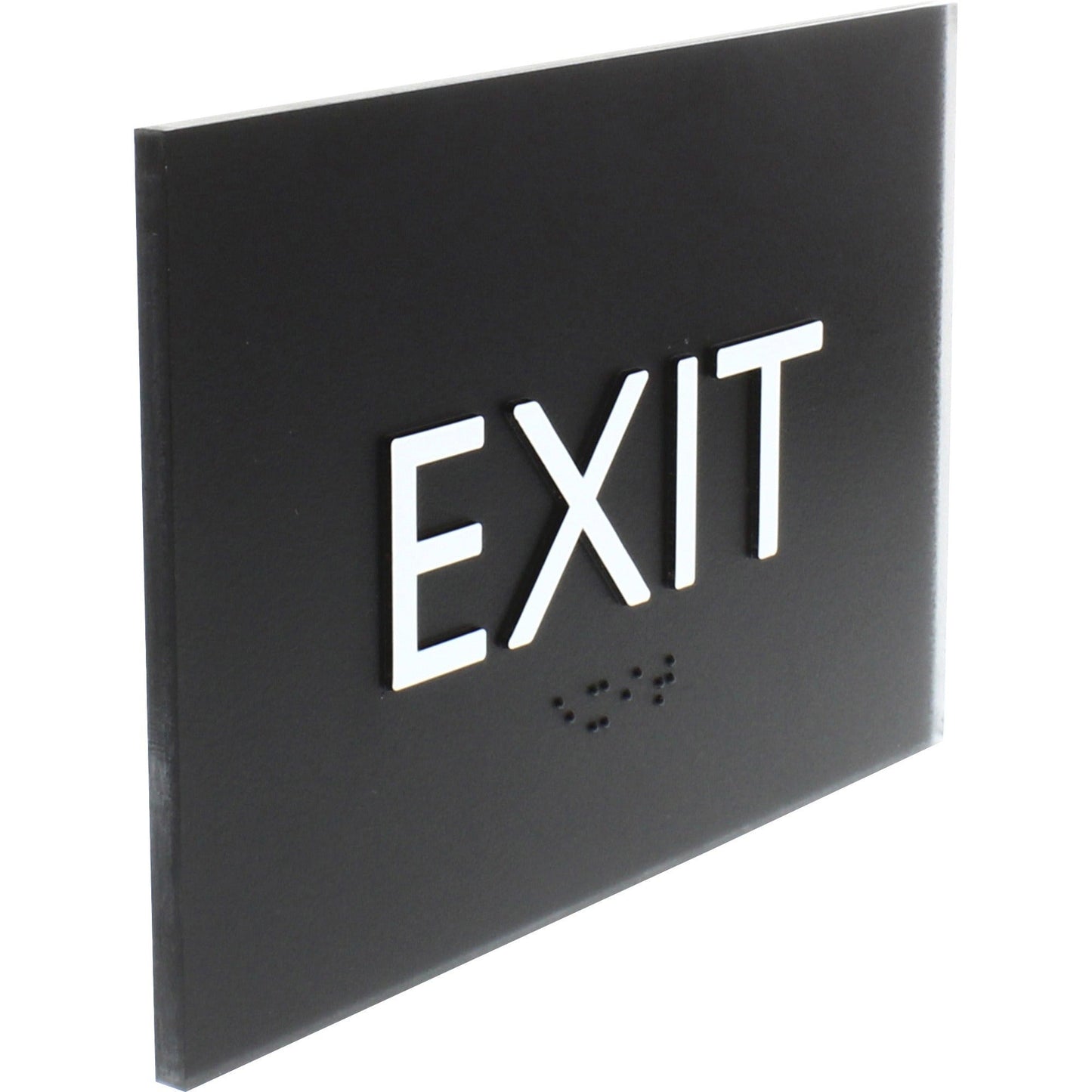 Lorell Exit Information Sign Surface Mountable 4.5"W x 4.5"L x 6.8"H (LLR - LLR02671) - SchoolOutlet
