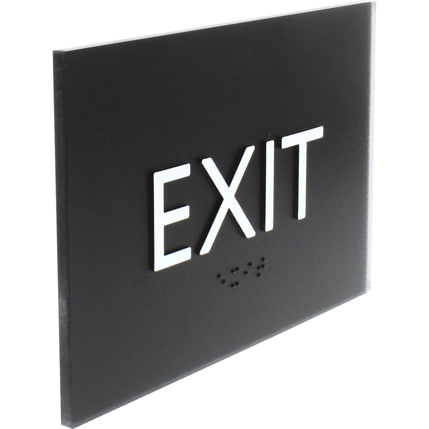Lorell Exit Information Sign Surface Mountable 4.5"W x 4.5"L x 6.8"H (LLR - LLR02671) - SchoolOutlet