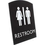 Lorell Arched Unisex Restroom Information Sign Surface Mountable 6.8