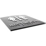 Lorell Arched Unisex Restroom Information Sign Surface Mountable 6.8