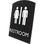 Lorell Arched Unisex Restroom Information Sign Surface Mountable 6.8