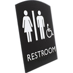 Lorell Arched Unisex Handicap Restroom Information Sign Surface Mountable 6.8