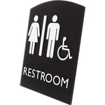 Lorell Arched Unisex Handicap Restroom Information Sign Surface Mountable 6.8