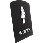 Lorell Arched Women's Restroom Information Sign Surface Mountable 6.8