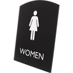 Lorell Arched Women's Restroom Information Sign Surface Mountable 6.8