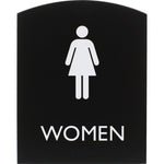 Lorell Arched Women's Restroom Information Sign Surface Mountable 6.8