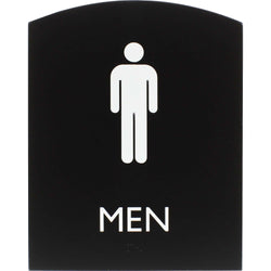 Lorell Arched Men's Restroom Information Sign Surface Mountable 6.8"W x 6.8"L x 8.5"H (LLR-LLR02676)