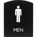Lorell Arched Men's Restroom Information Sign Surface Mountable 6.8