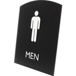 Lorell Arched Men's Restroom Information Sign Surface Mountable 6.8