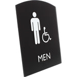 Lorell Arched Men's Handicap Restroom Information Sign Surface Mountable 6.8