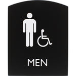 Lorell Arched Men's Handicap Restroom Information Sign Surface Mountable 6.8