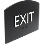 Lorell Curved Exit Information Sign Surface Mountable 4.5