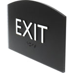 Lorell Curved Exit Information Sign Surface Mountable 4.5