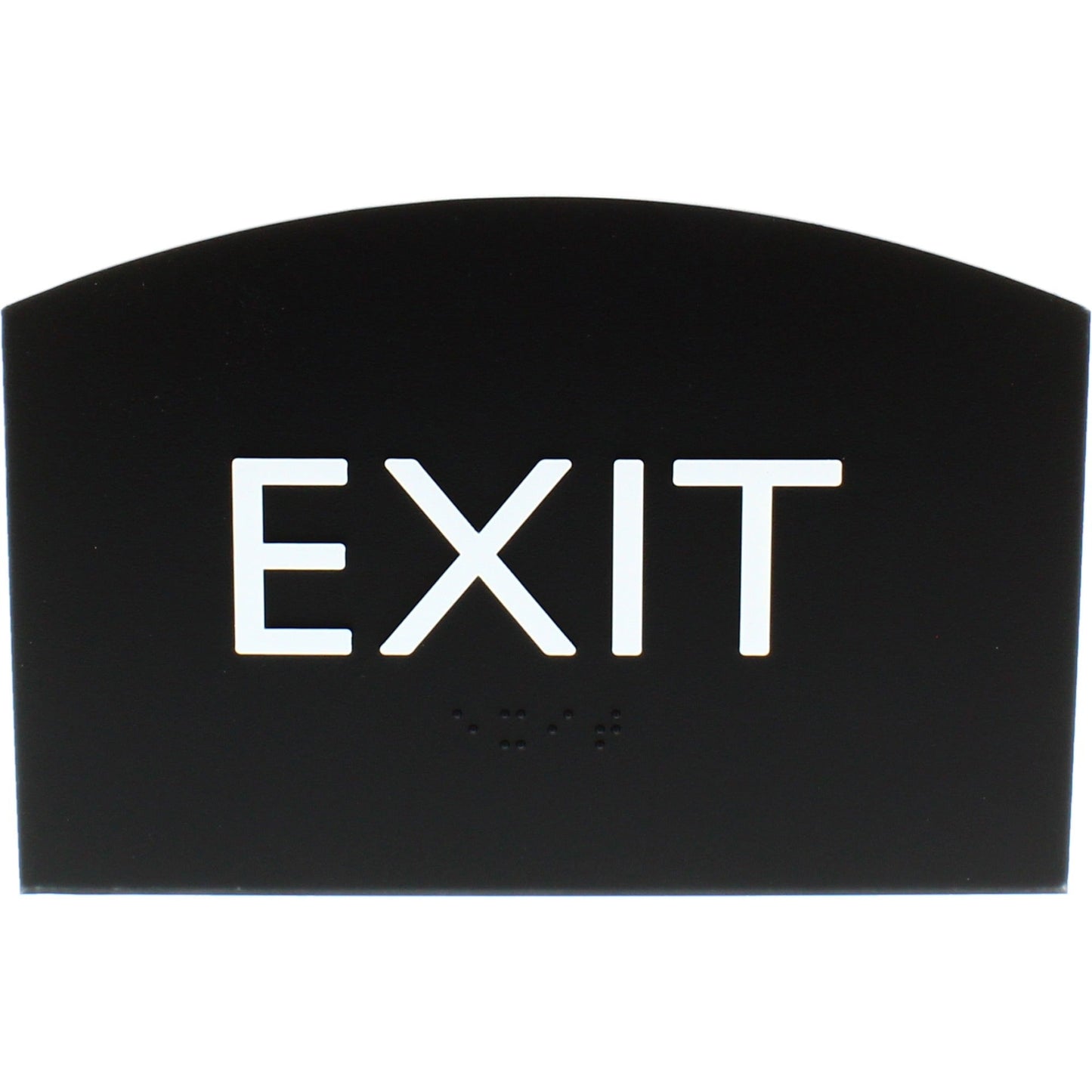Lorell Curved Exit Information Sign Surface Mountable 4.5"W x 4.5"L x 6.8"H (LLR - LLR02680) - SchoolOutlet