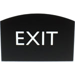 Lorell Curved Exit Information Sign Surface Mountable 4.5