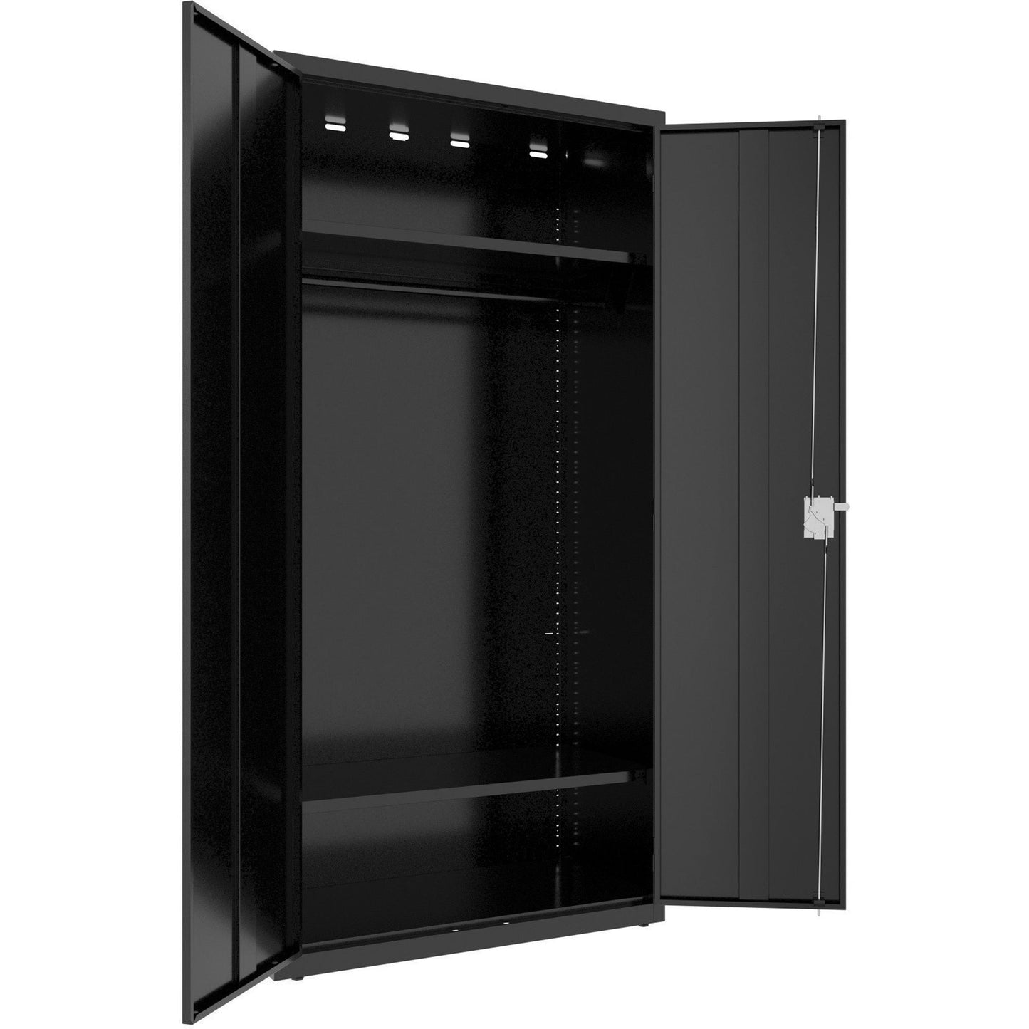 Lorell Wardrobe Storage Cabinet with Adjustable Shelves and 3 - Point Locking System (LLR - LLR0308X) - SchoolOutlet