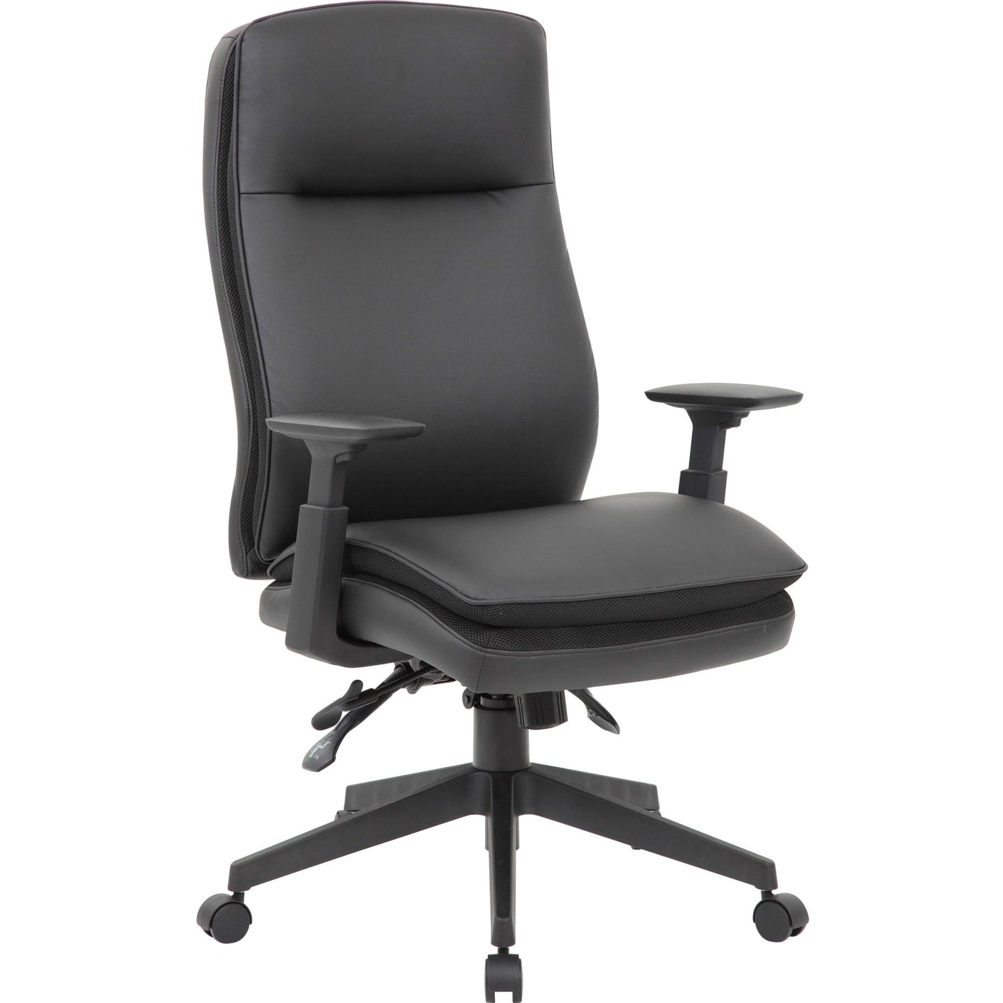 Lorell Soft High - Back Executive Office Chair with Premium Vinyl Upholstery and Adjustable Arms 19.50" - 22.50"H(LLR - LLR03206) - SchoolOutlet