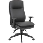 Lorell Soft High - Back Executive Office Chair with Premium Vinyl Upholstery and Adjustable Arms 19.50