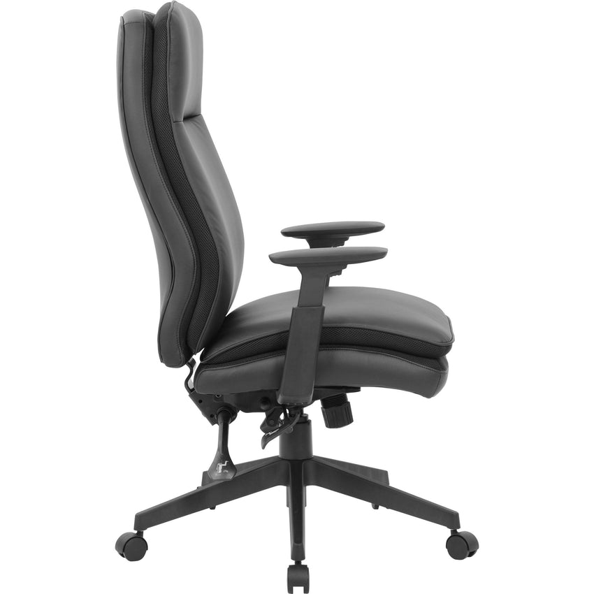 Lorell Soft High - Back Executive Office Chair with Premium Vinyl Upholstery and Adjustable Arms 19.50" - 22.50"H(LLR - LLR03206) - SchoolOutlet