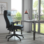 Lorell Soft High - Back Executive Office Chair with Premium Vinyl Upholstery and Adjustable Arms 19.50