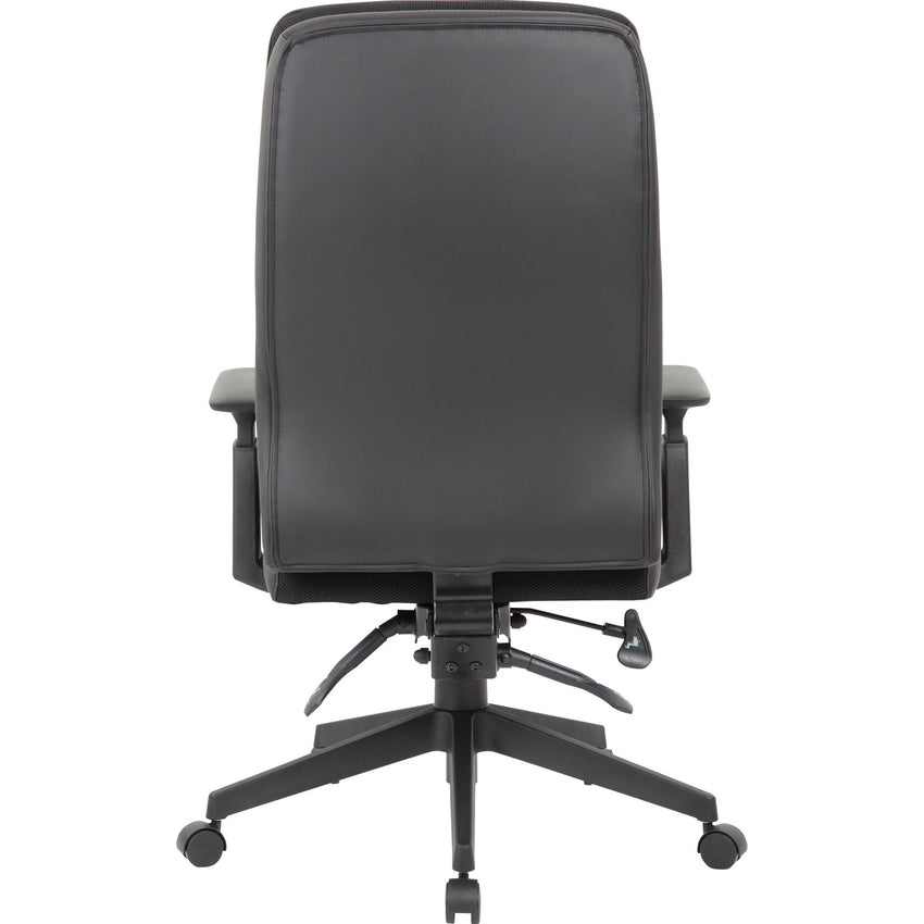 Lorell Soft High - Back Executive Office Chair with Premium Vinyl Upholstery and Adjustable Arms 19.50" - 22.50"H(LLR - LLR03206) - SchoolOutlet