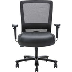 Lorell Heavy - Duty Mesh Back Task Chair with Leather Seat and Adjustable Arms 21