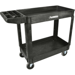 Lorell Storage Bin Utility Cart 550 lbs Capacity Heavy Duty Rolling Cart with Handle Storage (LLR-LLR03611)