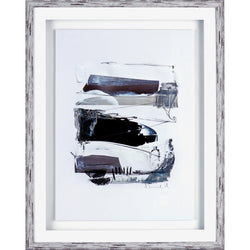 Lorell Abstract II Framed Artwork Black White Wall Art Office Decor 27.5"W x 2"D x 35.5"H (LLR-LLR04471)