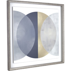 Lorell Circle II Framed Abstract Art Gray Yellow Wall Decor Office Artwork 29.25"W x 2"D x 29.25"H (LLR-LLR04475)