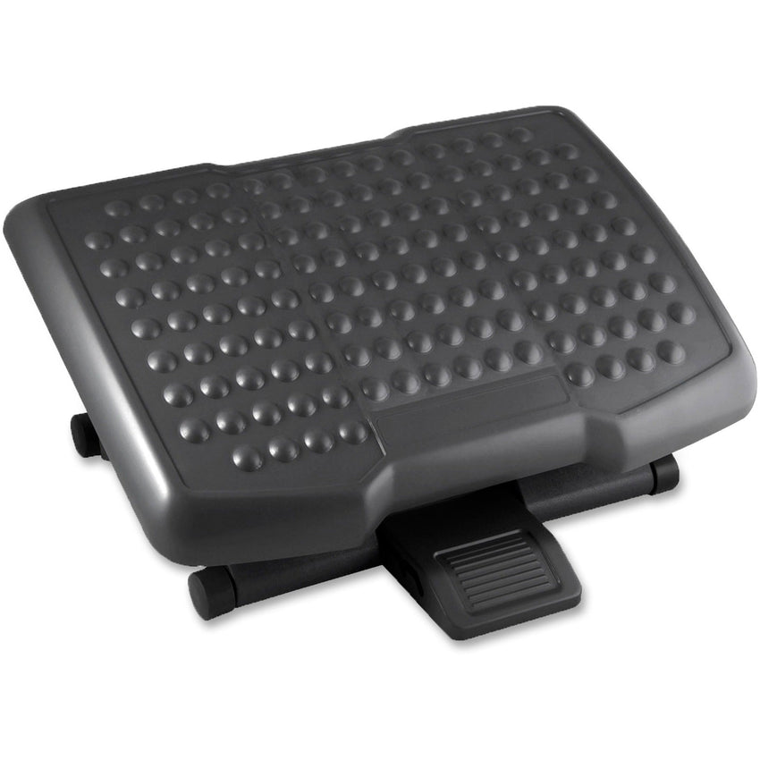Lorell Adjustable Height Ergonomic Footrest with Massage Surface Black 4 - 6.50 H (LLR - LLR12818) - SchoolOutlet