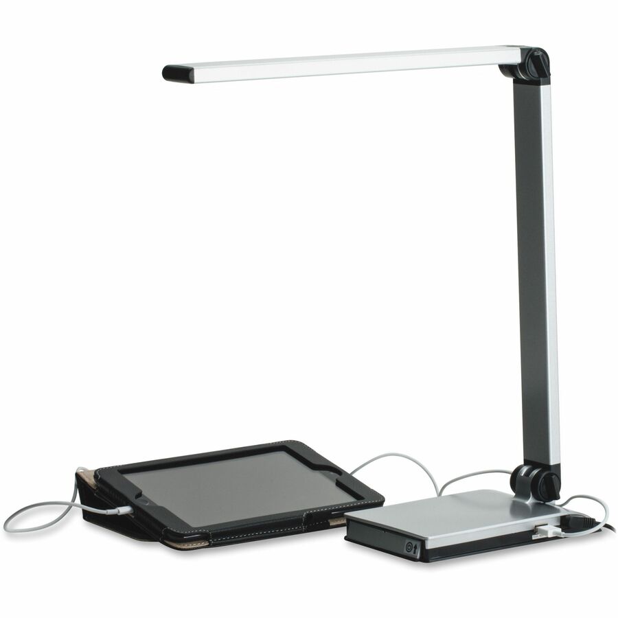Lorell Smart Device Slot/USB Task Light 8W LED Silver (LLR - LLR13201) - SchoolOutlet
