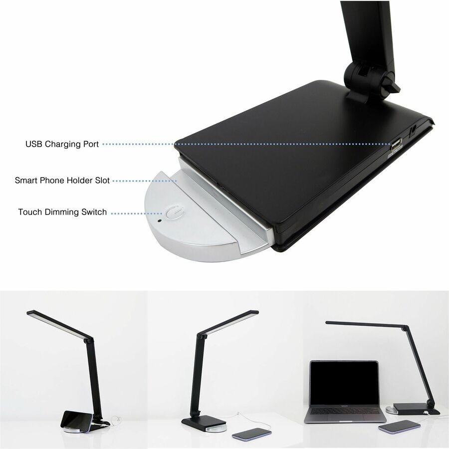 Lorell SMD LED Task Light 8W LED Black (LLR - LLR13202) - SchoolOutlet